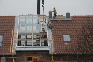 Das Atrium wird verglast